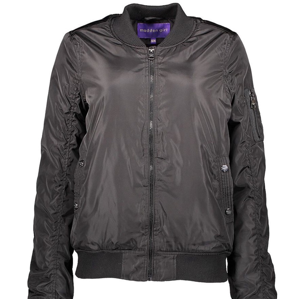 NWT Madden girl black bomber jacket